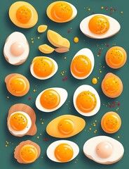 Eggs Vector Generative Art