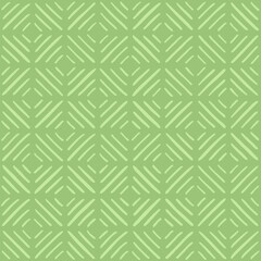 green repetitive background. hand drawn striped squares. vector seamless pattern. geometric illustration. fabric swatch. wrapping paper. continuous design template for textile, linen, home decor