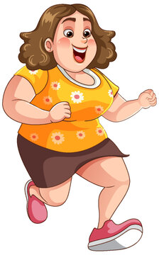 Overweight Woman in Workout Outfit