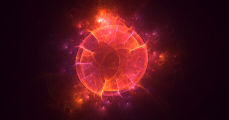 Obraz premium 3D rendering abstract circle light background