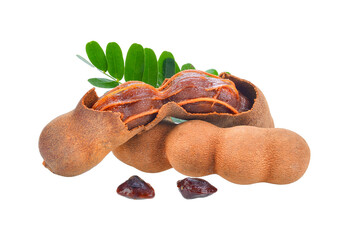Tamarind isolated on transparent png - obrazy, fototapety, plakaty