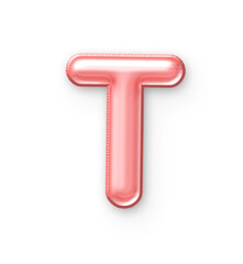 T Font  Balloon Pink