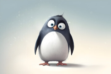 cute penguin illustration, Generative AI