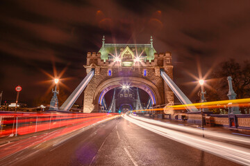 London Tower Bridge is a Grade I listed combined bascule and suspension bridge in London, built between 1886 and 1894