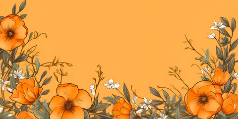 flowers. marigolds . Diwali festival. Copy space.banner