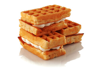 Soft waffles with souffle