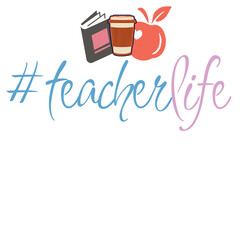 #teacherlife. Teacher quote retro png sublimation printable design. 