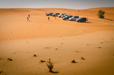 Group of safari off road car trip in the desert in Abu Dhabi © Piak