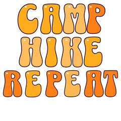 camping quote retro png sublimation printable design for t shirt, mug, card, tumbler etc. 