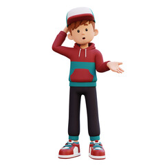 3d male character confused