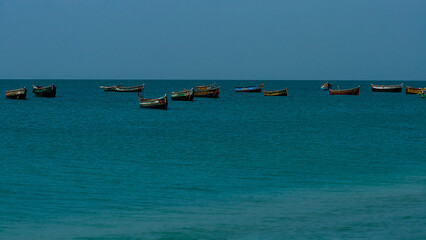 sea and beach, boats resting
