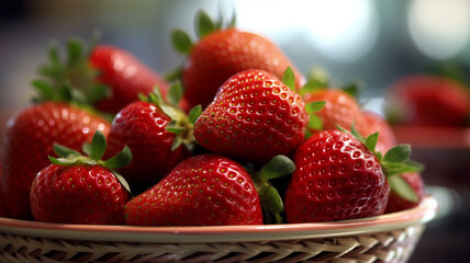 Fresh strawberries, sun berries, harvesting, jam and marmalade