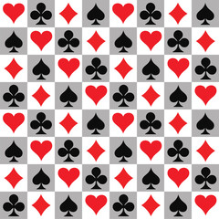 Symbols of playing Card background