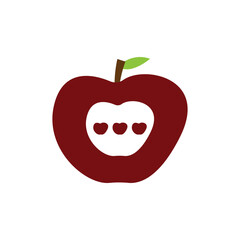 apple chat logo design illustration.