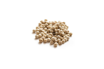 white pepper seeds, soft focus close up isolated