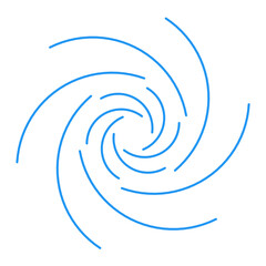 abstract logo design of blue whirlpool 