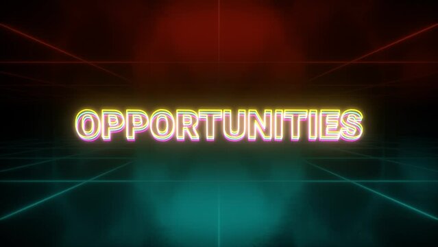 Opportunities animation retro background