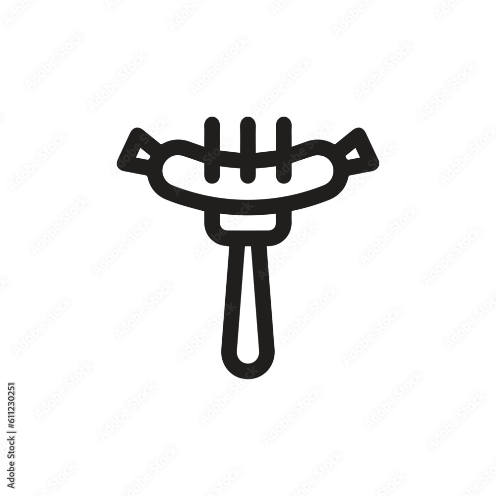 Poster sausage icon vector. linear style sign for mobile concept and web design. sausage symbol illustratio