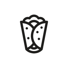 shawarma icon vector. linear style sign for mobile concept and web design. shawarma symbol illustration. pixel vector graphics - vector.