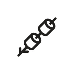 marshmallow icon vector. linear style sign for mobile concept and web design. marshmallow symbol illustration. pixel vector graphics - vector.