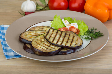Grilled aubergine