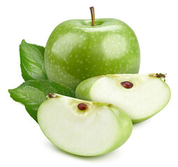 Green apple isolated on white background