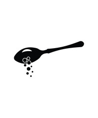 spoon with salt icon, vector best flat icon.