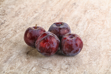 Ripe and sweet purple plum