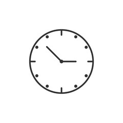 clock icon vector with hour and minute handle in eps 10 format. Time interface for the countdown and management of time