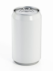 White 330ml soda can mockup. Blank package for your own designs. 3D illustration