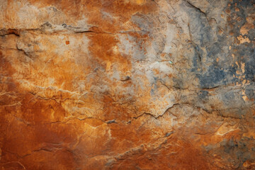 Cave Stone Old Wall With Ground Layers For Wallpaper And Background Created With Artificial Intelligence