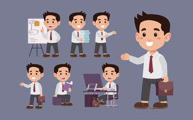 Set of people with different poses