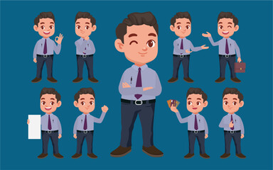 Set of people with different poses