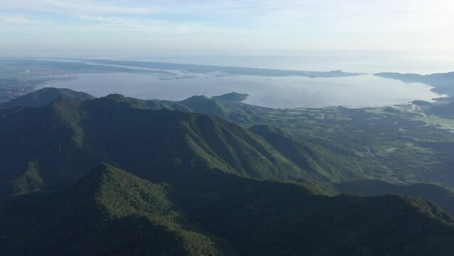Aerial view on top and from Bach Ma national park, Thua Thien Hue, Vietnam