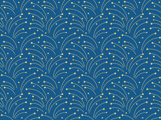 blue dotted line yellow vector pattern art abstract navy baby round background - obrazy, fototapety, plakaty