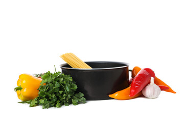 PNG, Concept of kitchen supplies and kitchen dish, isolated on white background