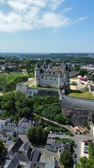 drone photo chateau saumur france europe