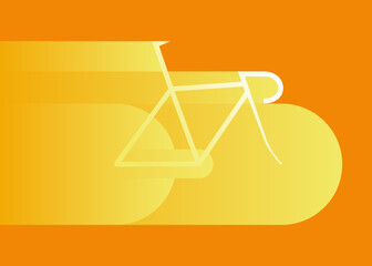 road bike speeding in bright colorful style. cycling abstract vector illustration