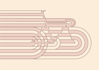 road bike ine art. cycling abstract vector illustration