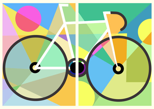 road bike. cycling abstract vector illustration