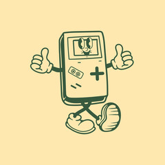 Vintage character design from game boy