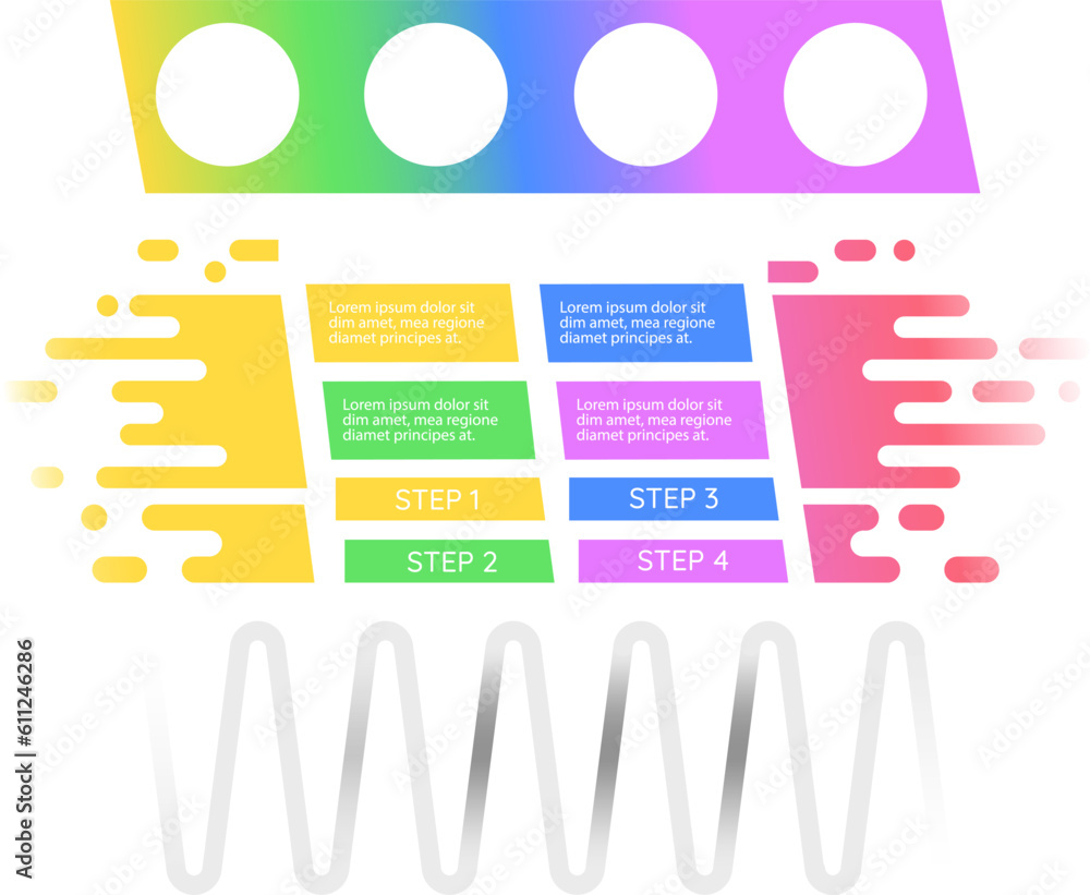 Aufkleber brainstorming infographic chart design element set. abstract vector symbols for infochart with blank