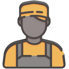 3d male icon with dark theme and high quality render image