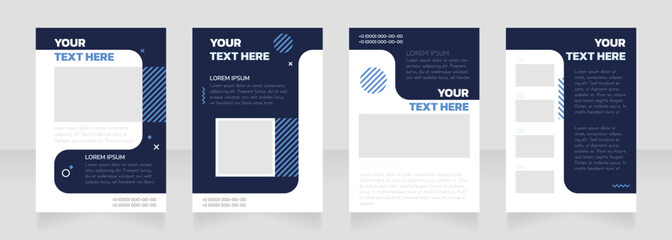 Human resources agency blank brochure layout design. Service info. Vertical poster template set with empty copy space for text. Premade corporate reports collection. Editable flyer paper pages