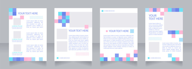 Event planning service advertisement blank brochure layout design. Vertical poster template set with empty copy space for text. Premade corporate reports collection. Editable flyer paper pages