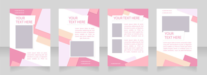 Catering service promotional blank brochure layout design. Vertical poster template set with empty copy space for text. Premade corporate reports collection. Editable flyer paper pages