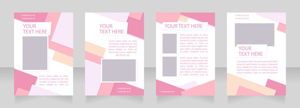 Catering service promotional blank brochure layout design. Vertical poster template set with empty copy space for text. Premade corporate reports collection. Editable flyer paper pages