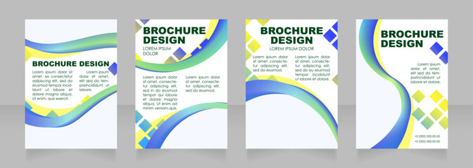 School admission blank brochure layout design. Providing requirements. Vertical poster template set with empty copy space for text. Premade corporate reports collection. Editable flyer paper pages