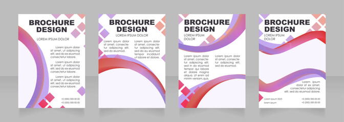 Educational institute promotion blank brochure layout design. Vertical poster template set with empty copy space for text. Premade corporate reports collection. Editable flyer paper pages