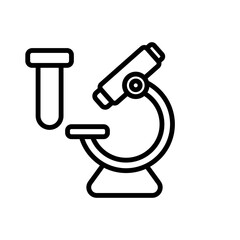 microscope sign symbol vector